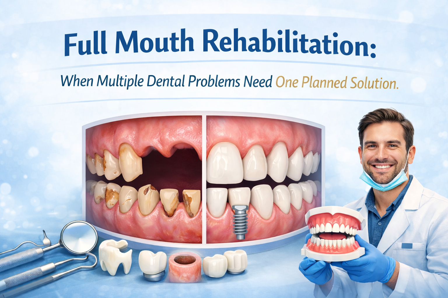 Full Mouth Rehabilitation: When Multiple Dental Problems Need One Planned Solution