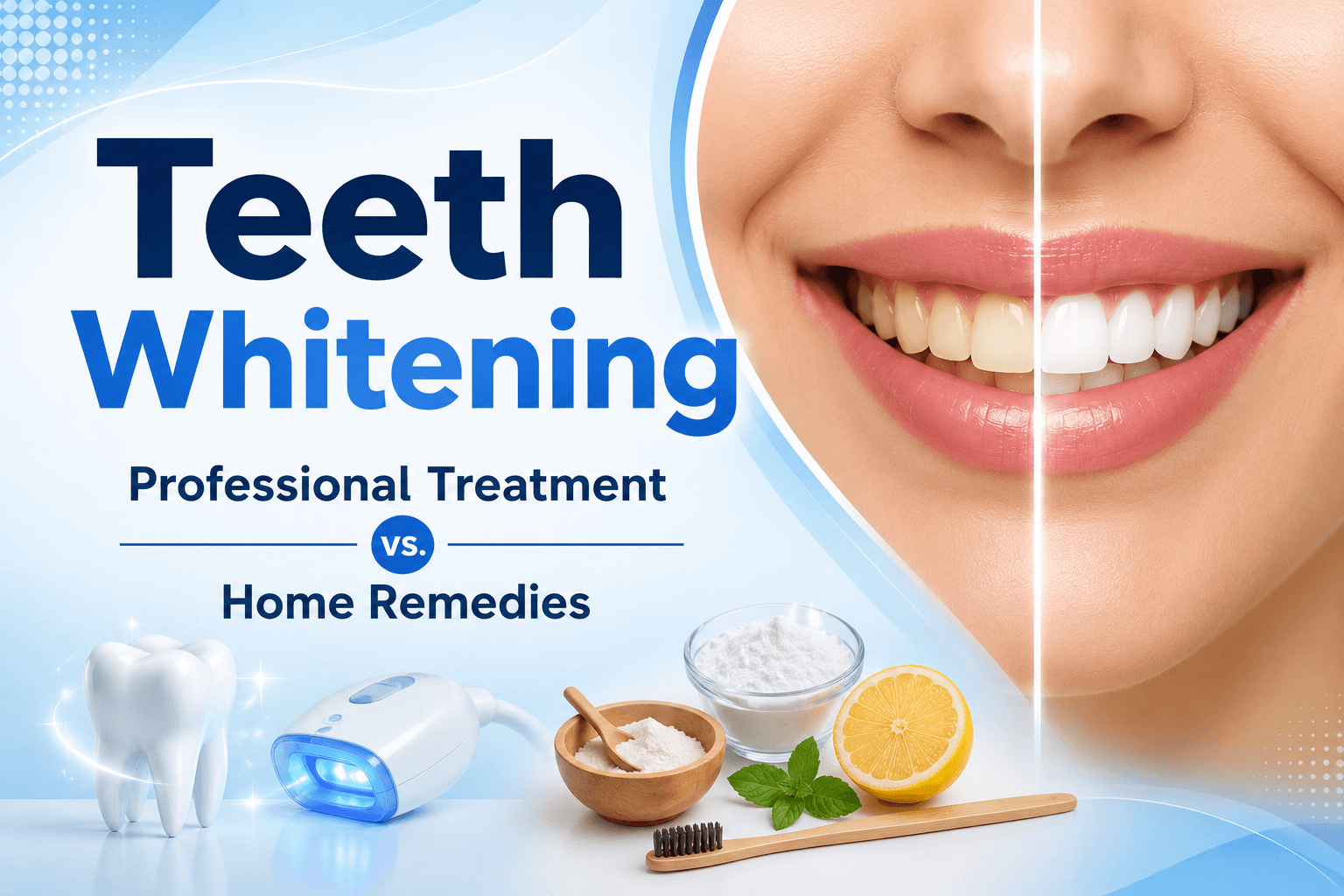 Teeth Whitening: Professional Treatment vs. Home Remedies